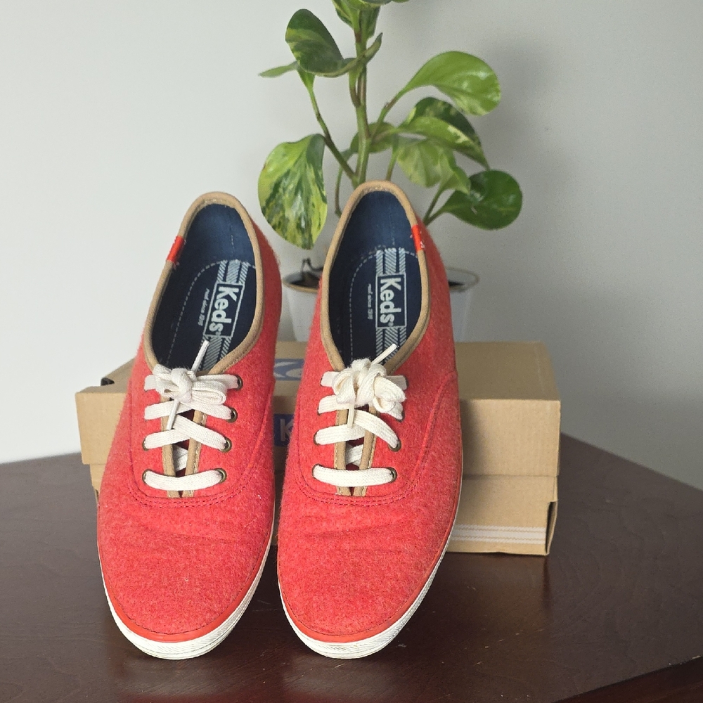 Keds Women's Vibrant Red Lace-Up Sneakers